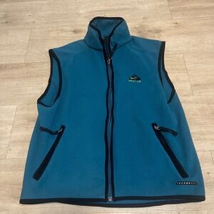 Nike ACG Fleece Vest Full‎ Zip Therma-FIT Green Sz M 8-10 Womens 1997 Nordic Ski
